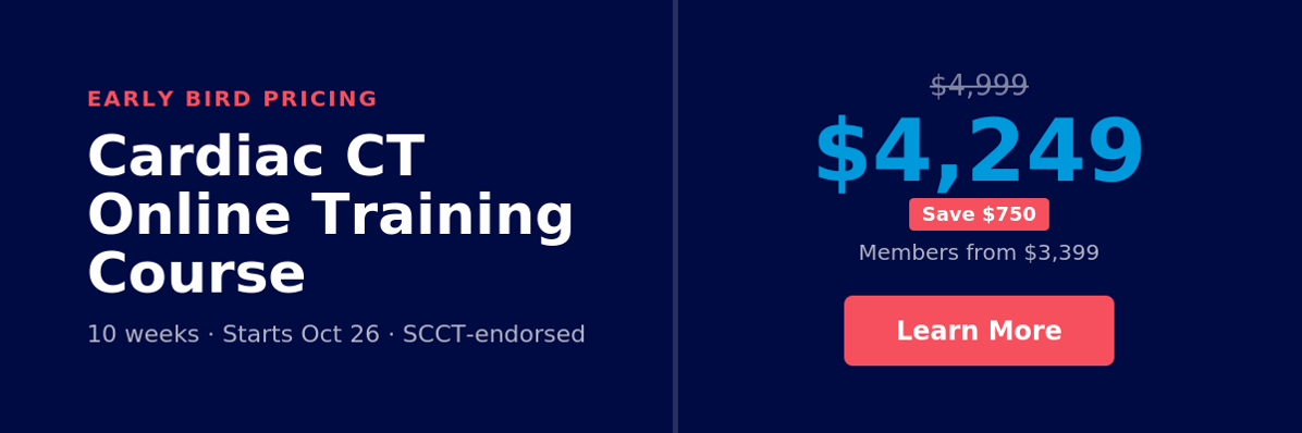 Early Bird Pricing: Cardiac CT Certification