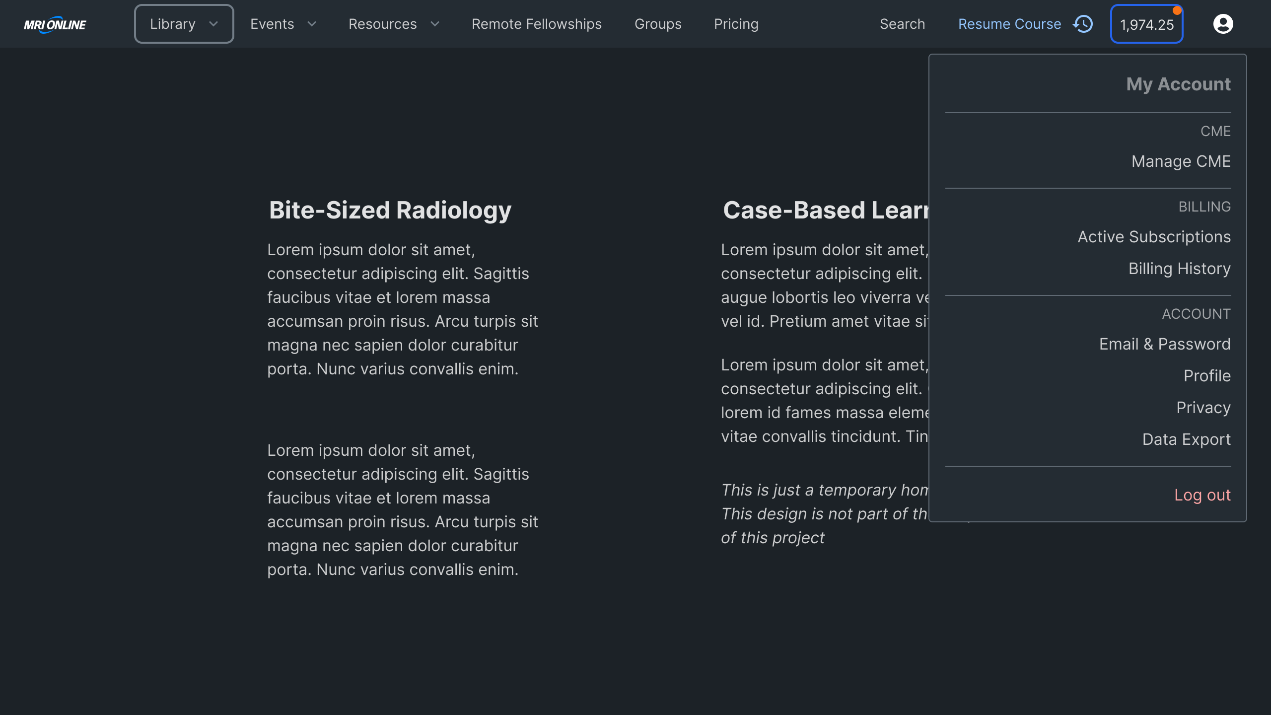 navigation - account